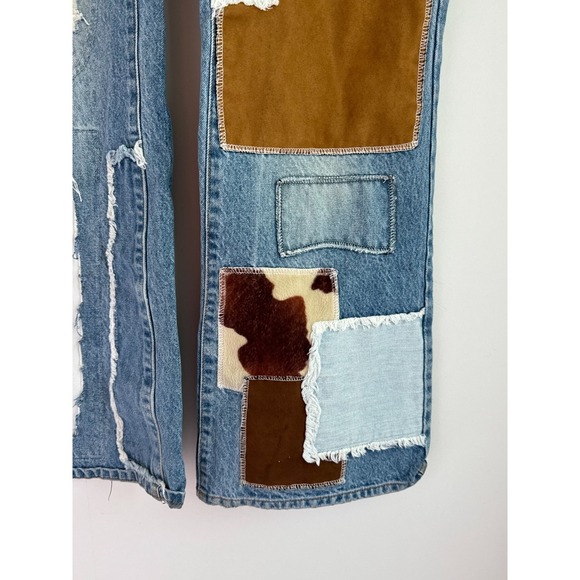 Revice Denim Patchwork Jeans pants, Size 31 US - Picture 5 of 13